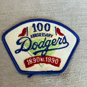 Los Angeles Dodgers 100th Anniversary 1890 NL 1990  PATCH New